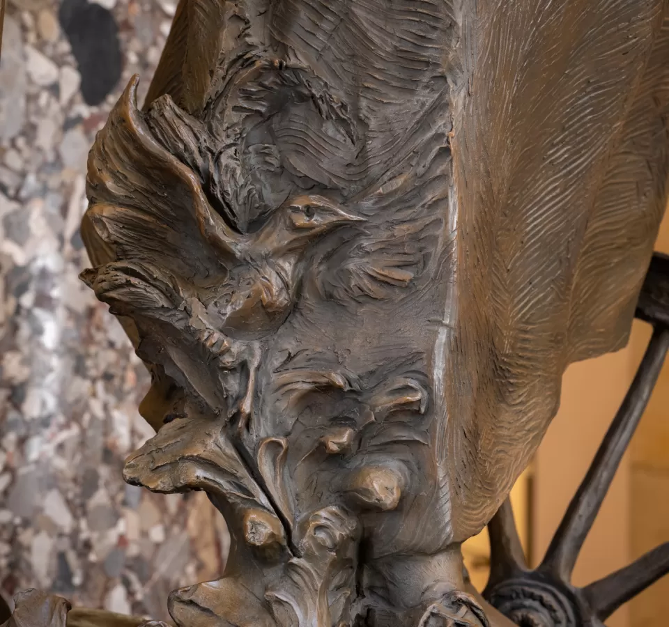 Bronze statue detail.