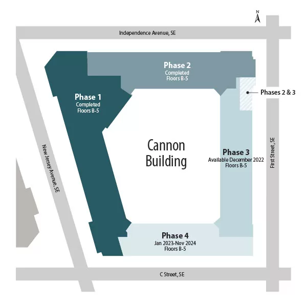 Map of all Cannon Renewal project phases and dates.