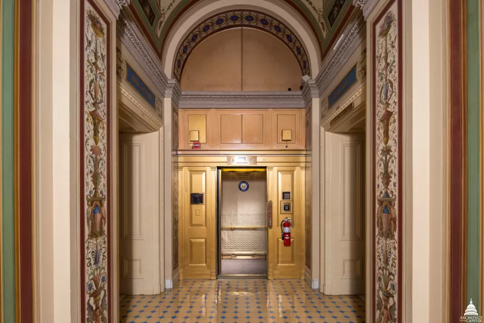 One of 330 Capitol Hill elevators maintained by the AOC.