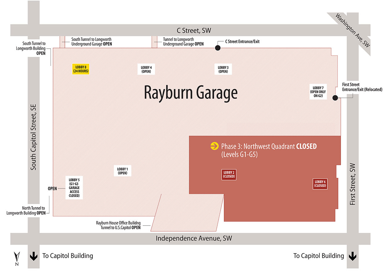 rayburn house office building inside map