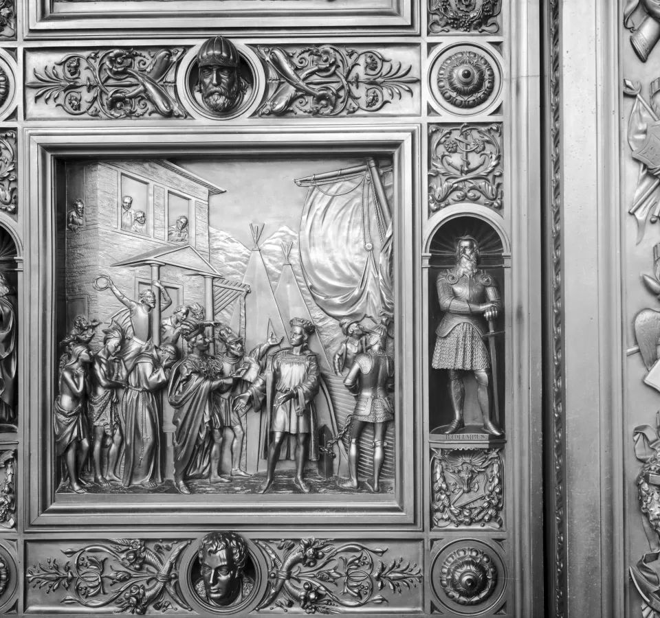Columbus Doors, Right Valve: Columbus in Chains (1500)