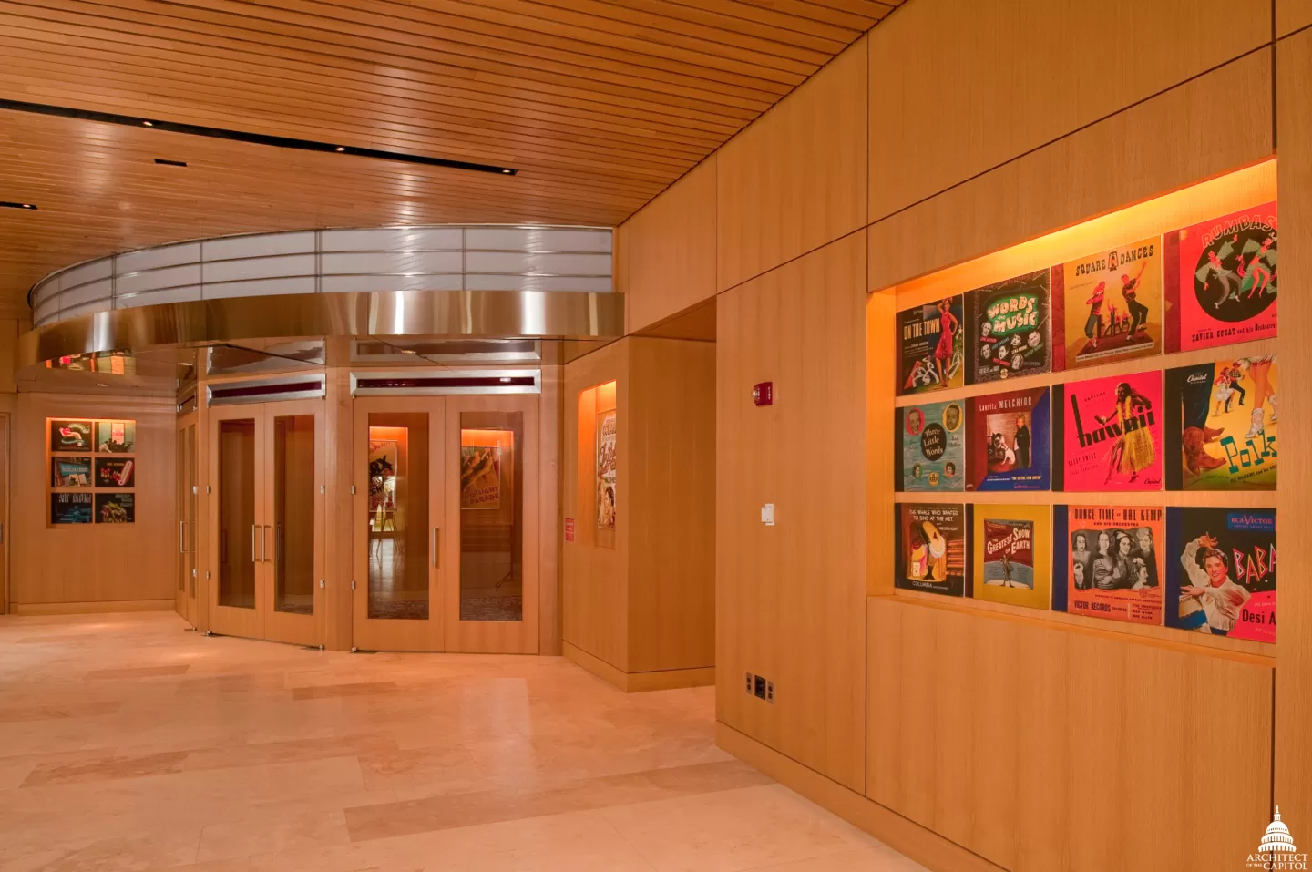 Entrance to the theater at the Library of Congress Packard Campus