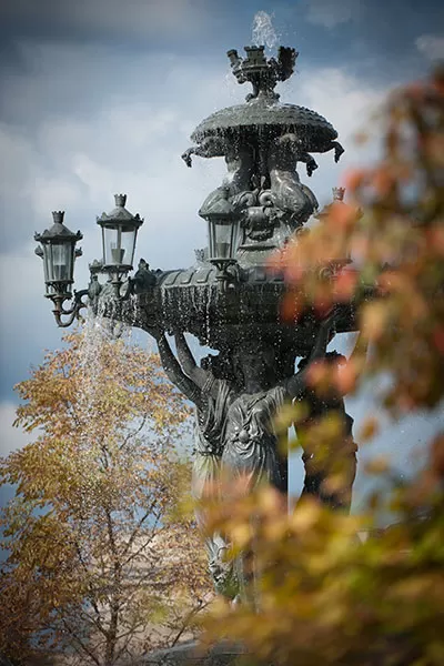 Fall foliage in Washington D.C.'s Bartholdi Park.