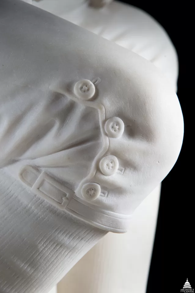 Detail of pants from the Robert Fulton statue in the National Statuary Hall Collection.