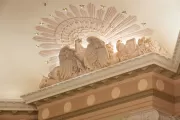 Eagle ornamentation in a committee room of the Longworth House Office Building.