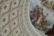 Detailed look at the coffers in the U.S. Capitol Rotunda after its restoration.