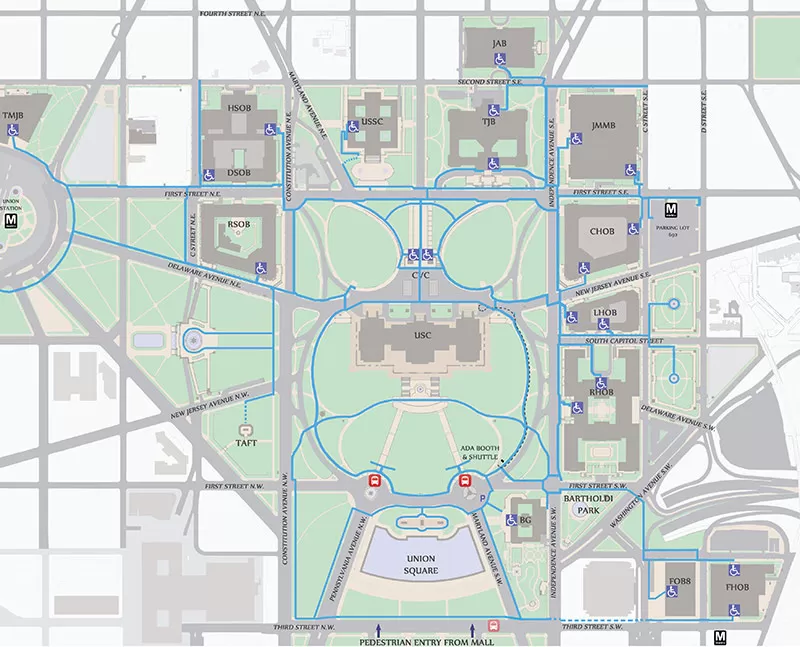 Washington, D.C.: Map of U.S. Capitol Building