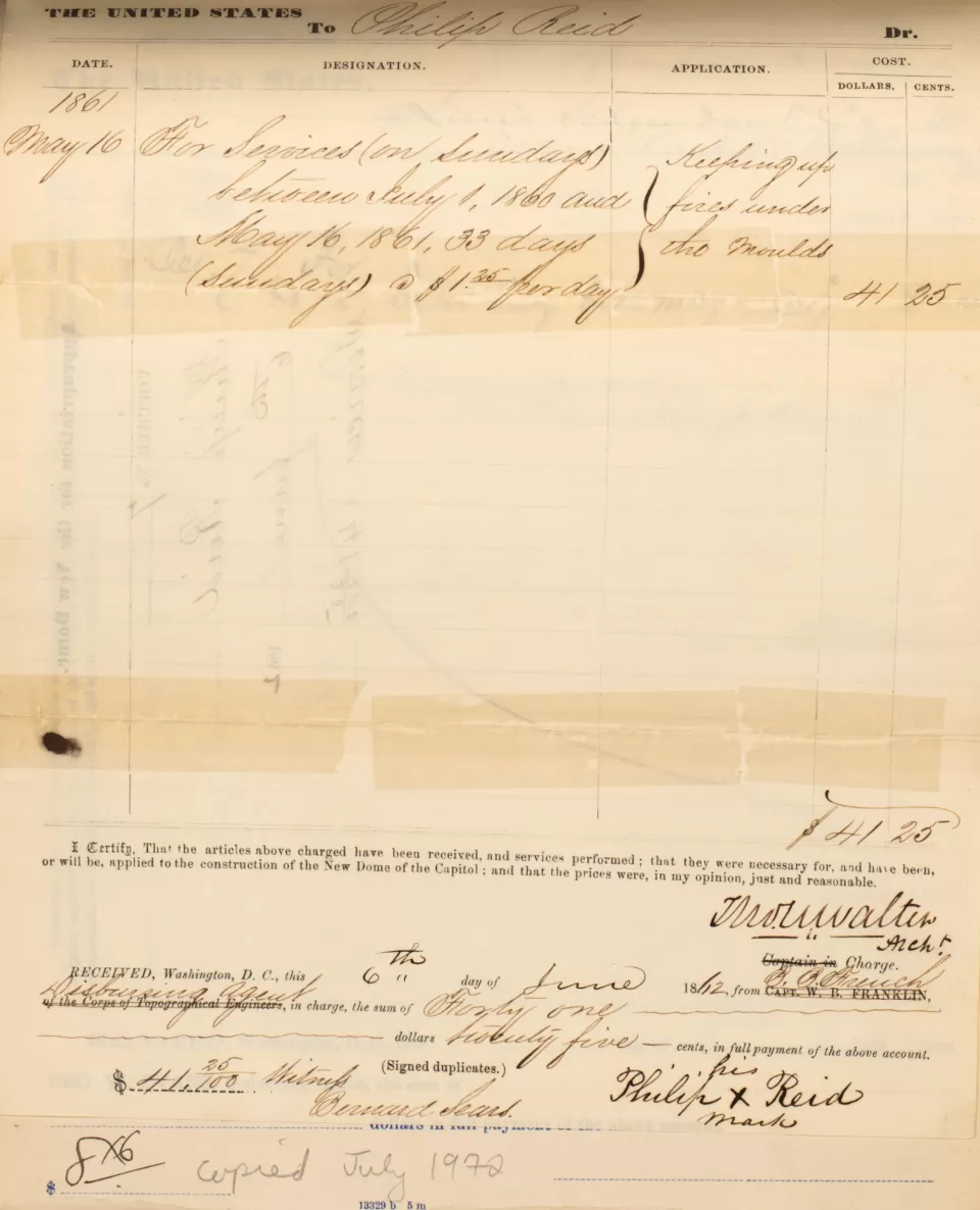 Document with signature.