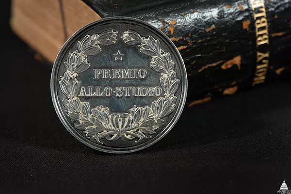 This prize medal once belonged to Constantino Brumidi.