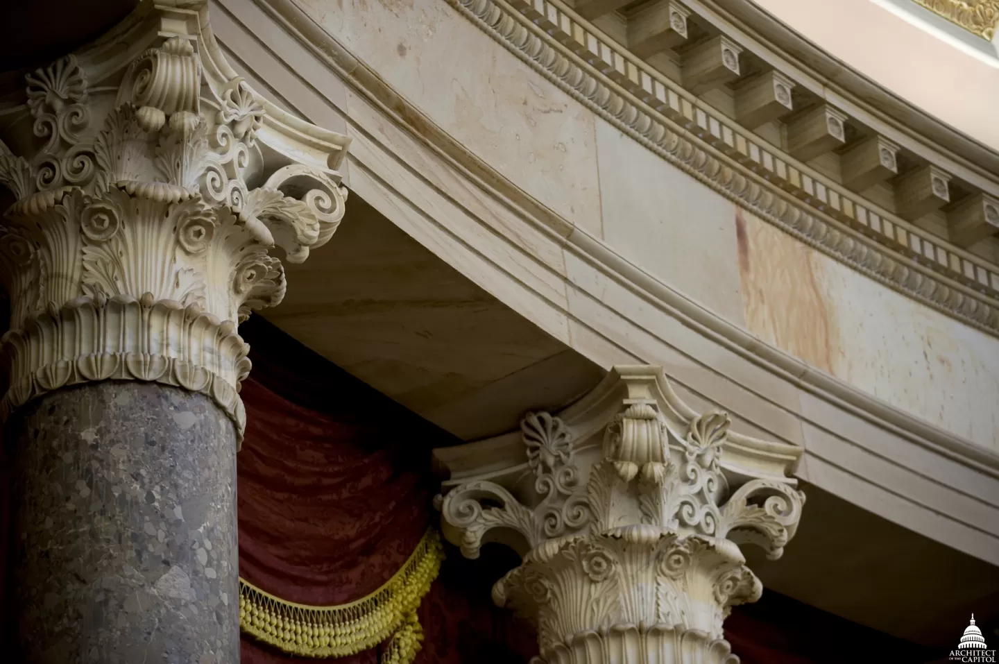 Columns in a room.