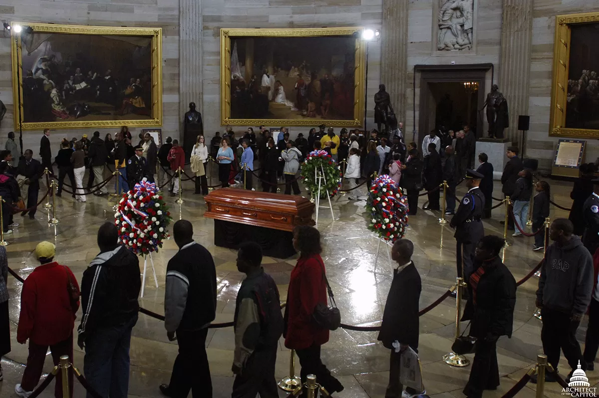 Rosa Parks lay in honor in Capitol Rotunda October 30-31, 2005.