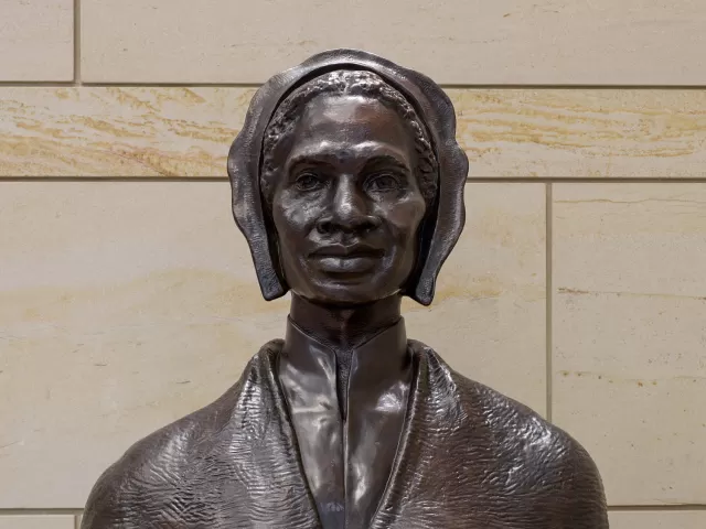 Bust of Sojourner Truth seen in Emancipation Hall of the U.S. Capitol Visitor Center.