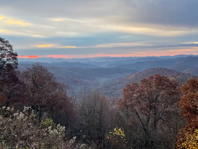 View of the Pisgah National Forest in North Carolina.