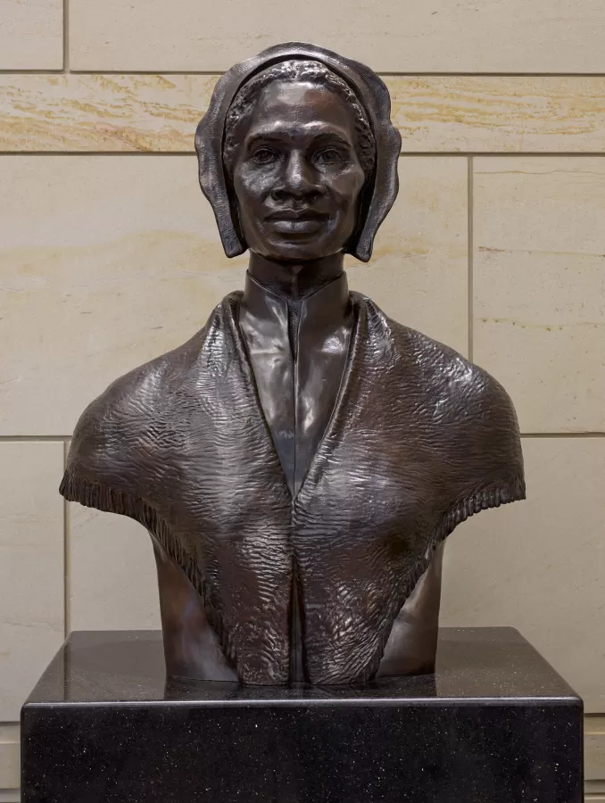 Bust of Sojourner Truth seen in Emancipation Hall of the U.S. Capitol Visitor Center.